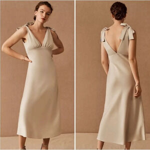 Anthropologie Sachin + Babi MIDI Dress in Champagne Size 2